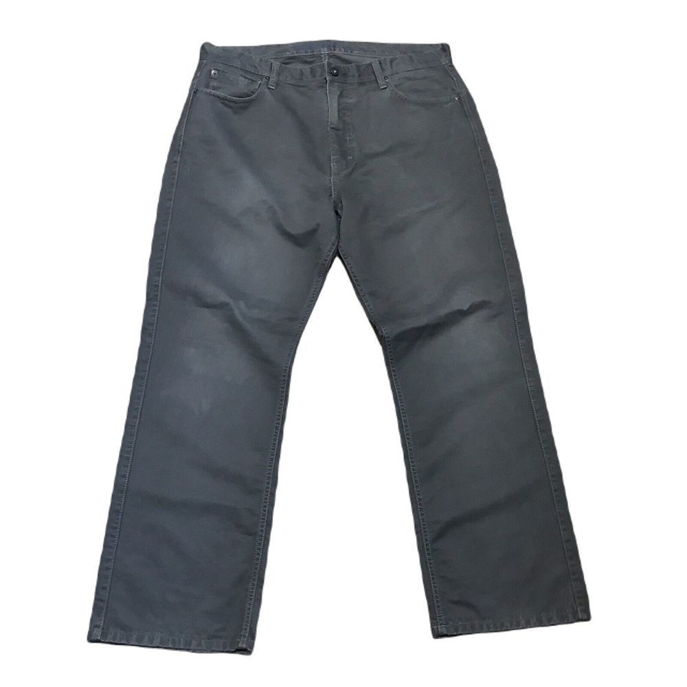 Dockers Straight Leg Pants ~ 36W 29L ~ Flat ~ Dark Gray ~ 100% Cotton